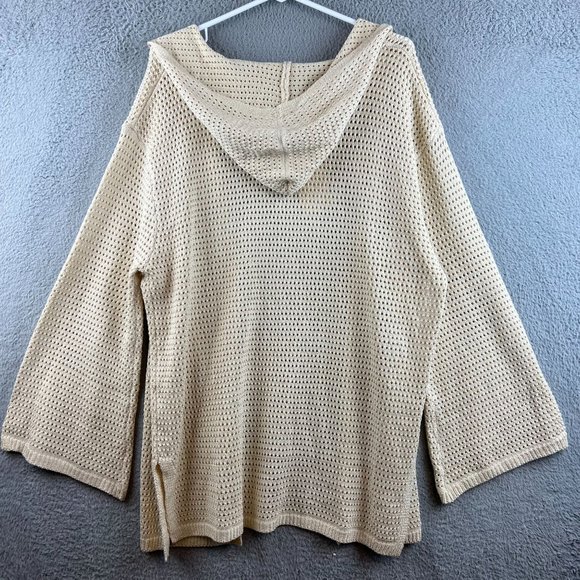 New Elan Natural Crochet Cardigan sweater / crochet pant set size M - Picture 2 of 16